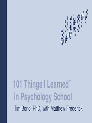 cover image of 101 Things I Learned in Psychology School
